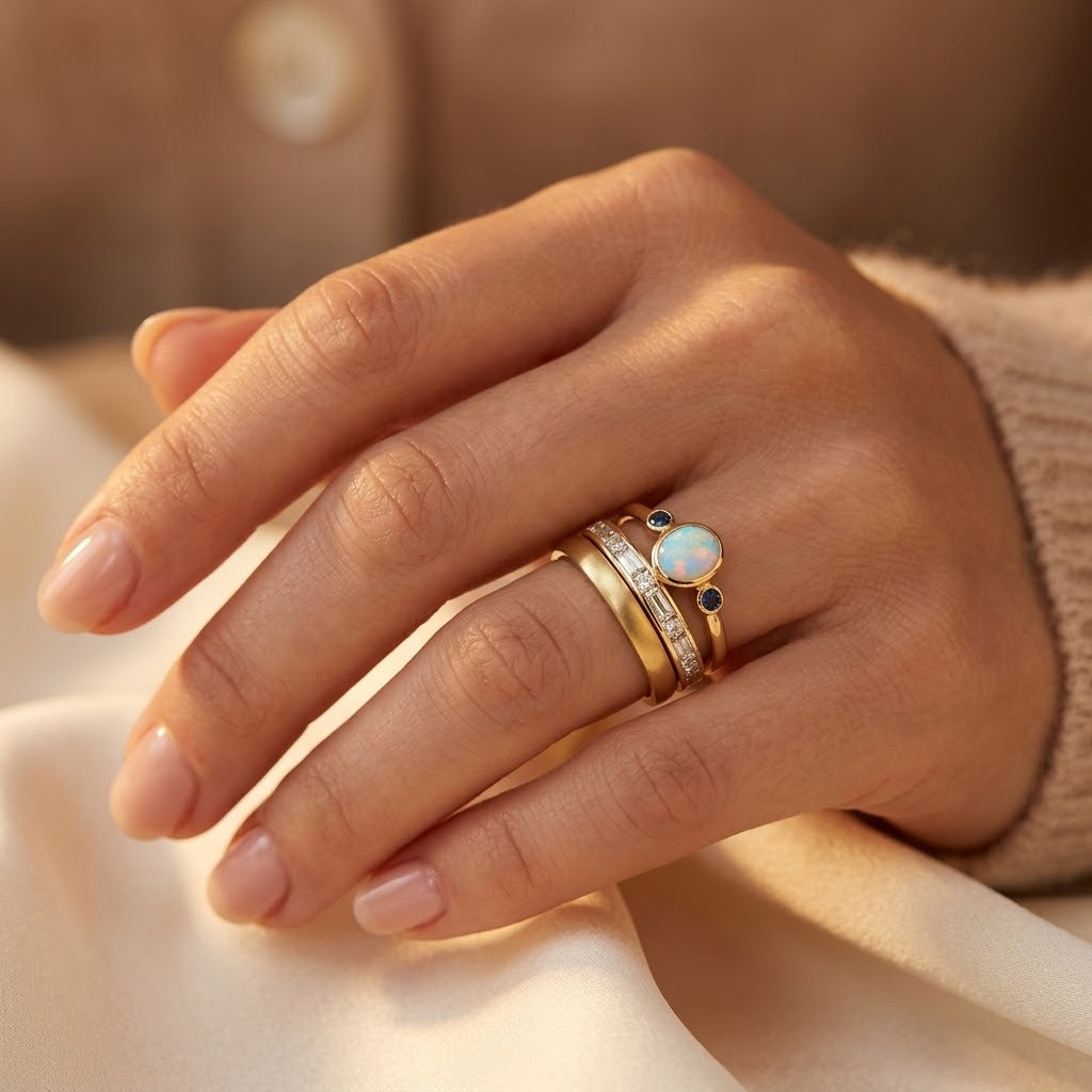 Stackable Gold Ring Set