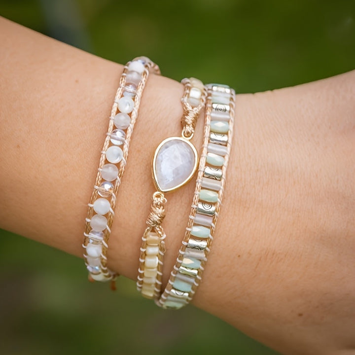 Bracelet Divin en Pierre de Lune Déesse