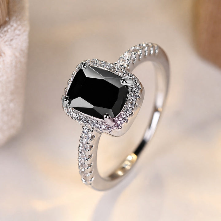 Bague Glamour en Zirconia Minuit
