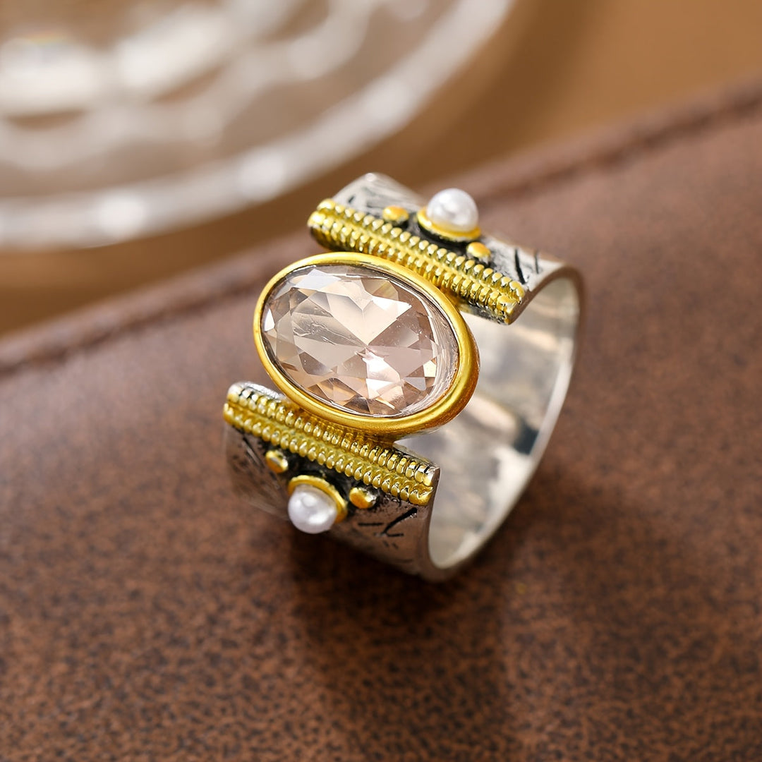 Bague Large en Zirconium Intemporelle
