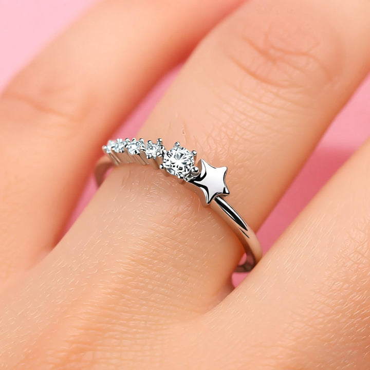 Bague Classique en Zirconium Étoile