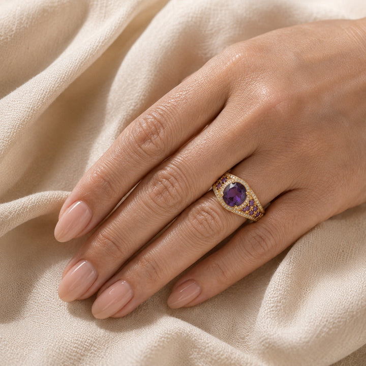 Bague en zirconium en forme d&