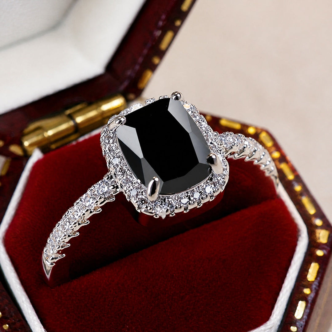 Bague Glamour en Zirconia Minuit