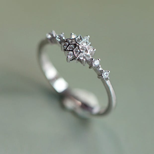 Bague Élégante Fleurie