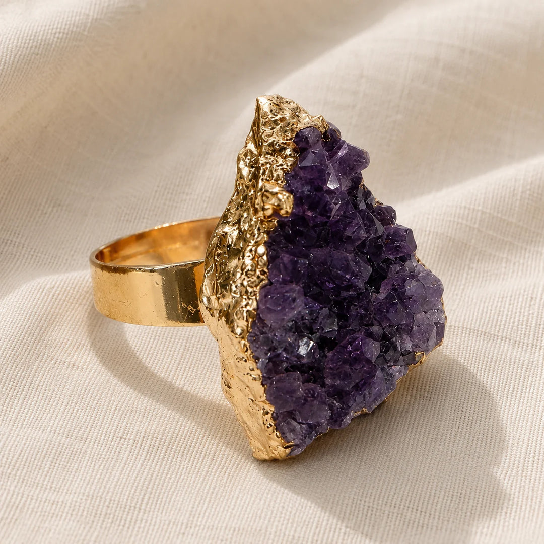 Bague en Améthyste Naturelle Élégance