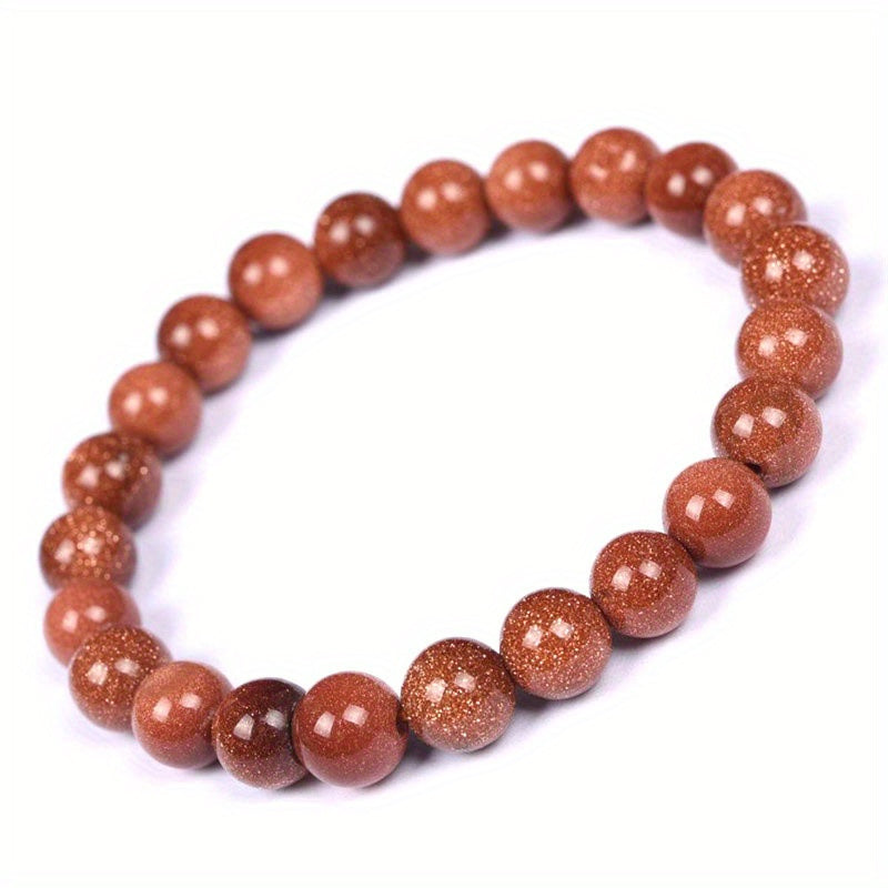 Bracelet minimaliste en perles de pierre de lune éclatantes