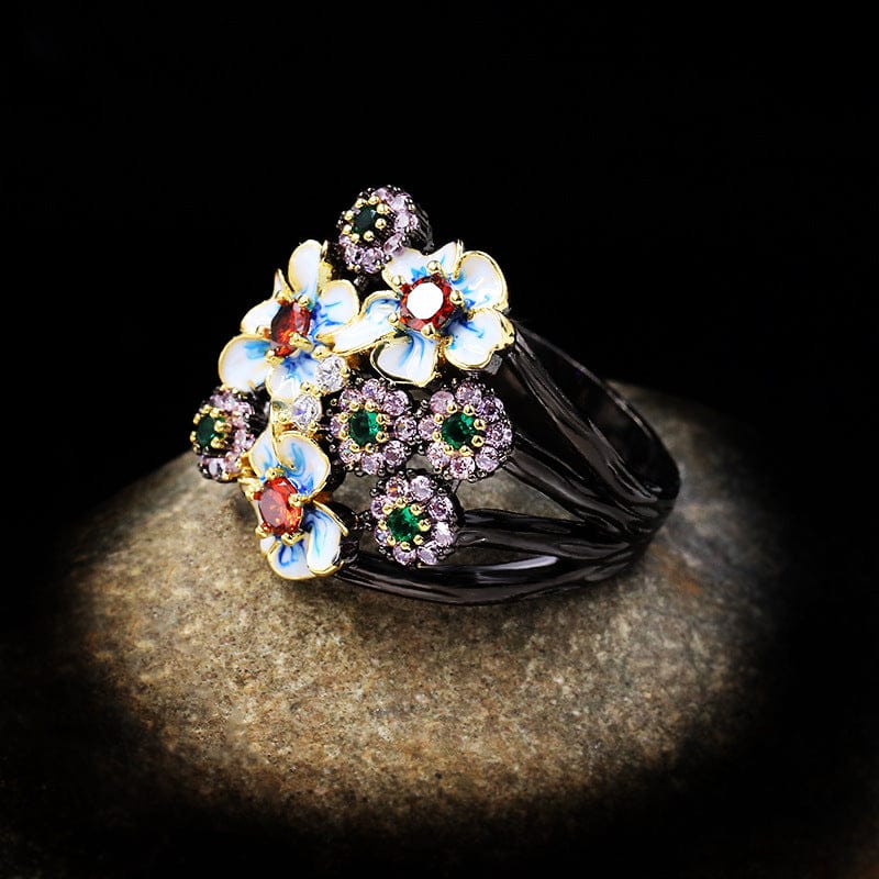 Bague Émaillée Radiance du Jardin