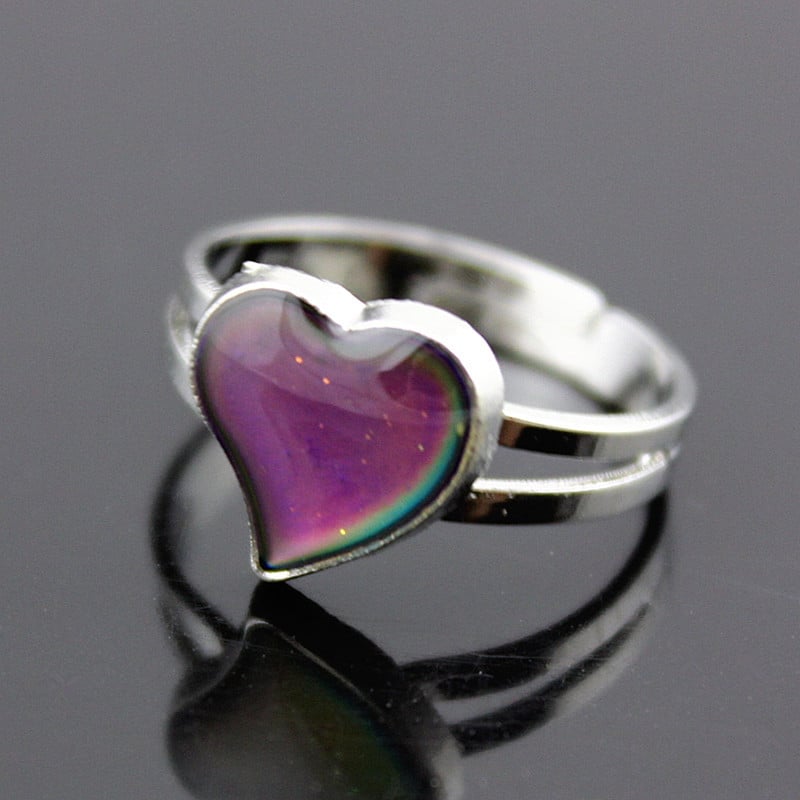 Bague en Forme de Cœur Thermochromique