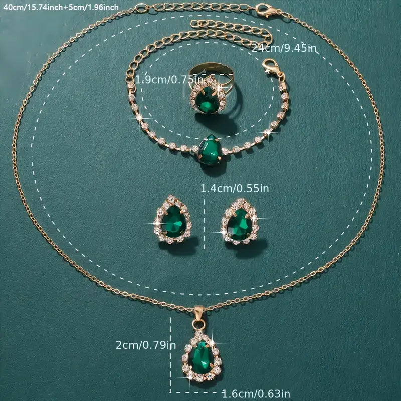 Elisandre Vermont Jewellery Set | Gold