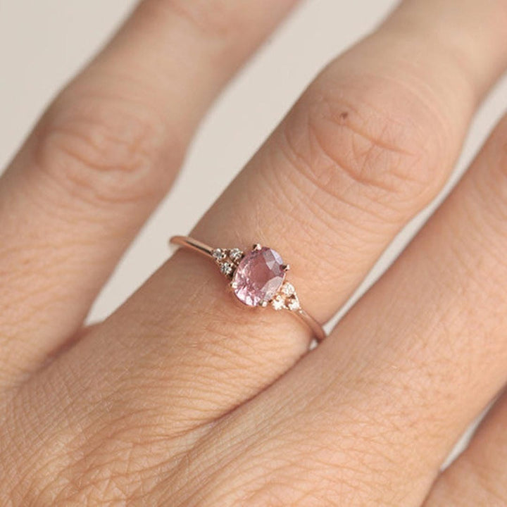 Bague Murmure en Cristal de Morganite Rose