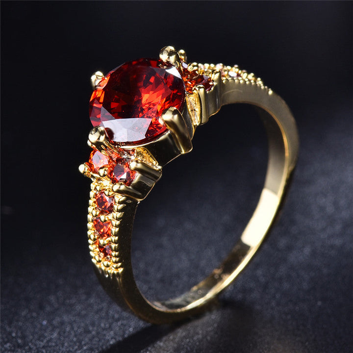 Bague Exquise en Zirconium Taillé Ronde