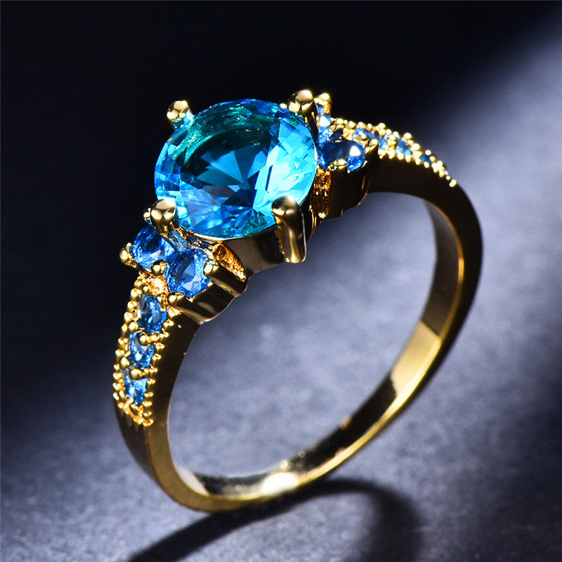 Bague Exquise en Zirconium Taillé Ronde