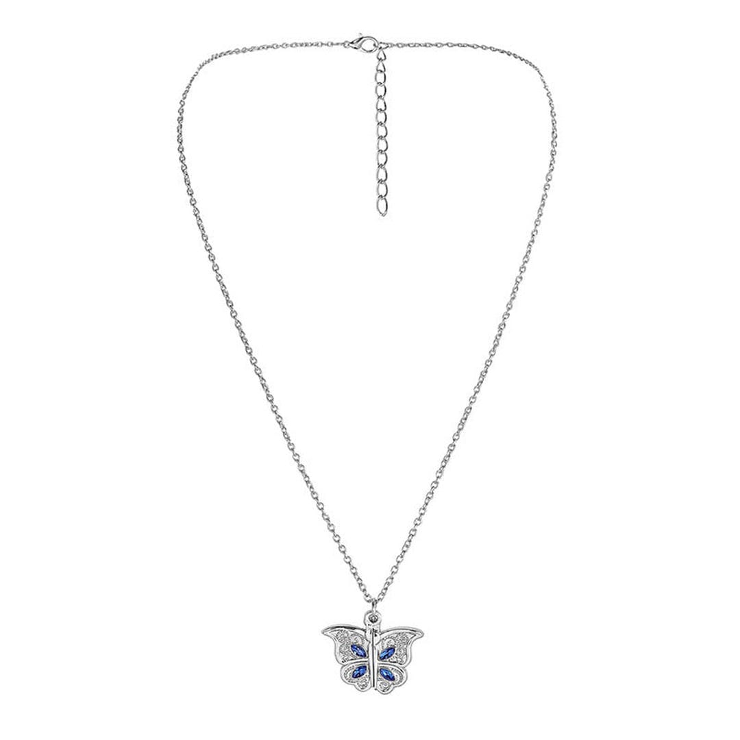 Collier Pendentif Papillon avec Message Secret