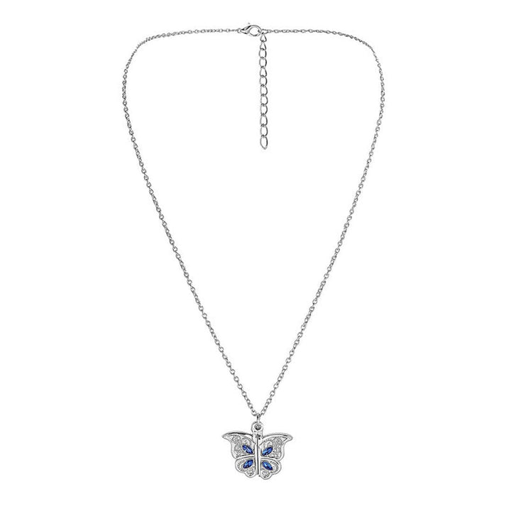 Collier Pendentif Papillon avec Message Secret