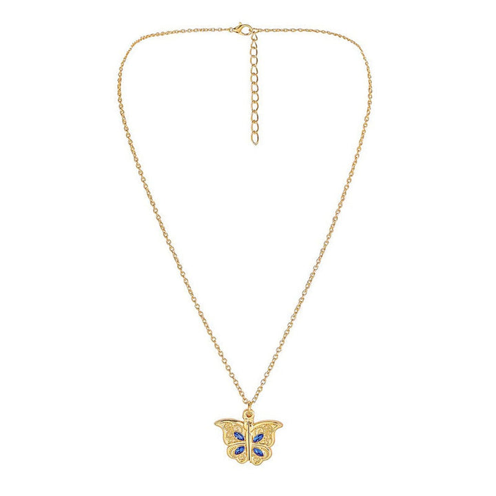 Collier Pendentif Papillon avec Message Secret