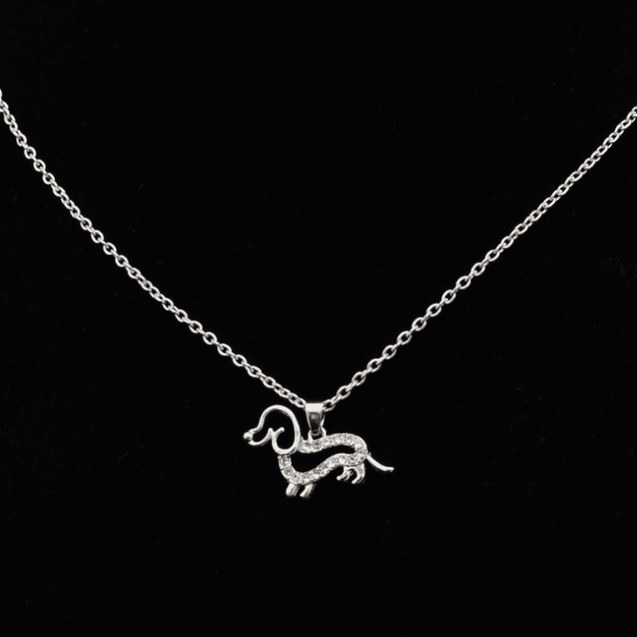 Collier Pendentif en Zirconium Teckel