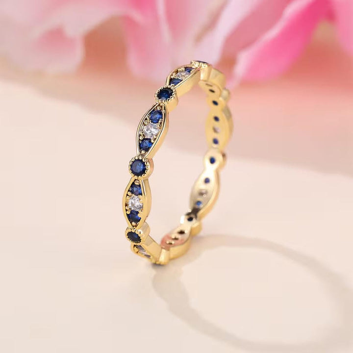 Sparkling Blue Elegance Ring