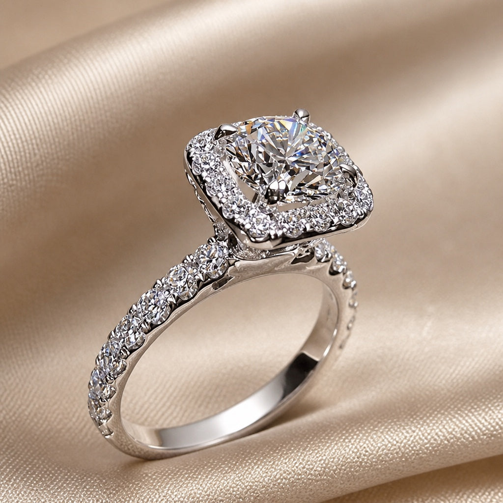 Bague en Zirconium Incrustée d&