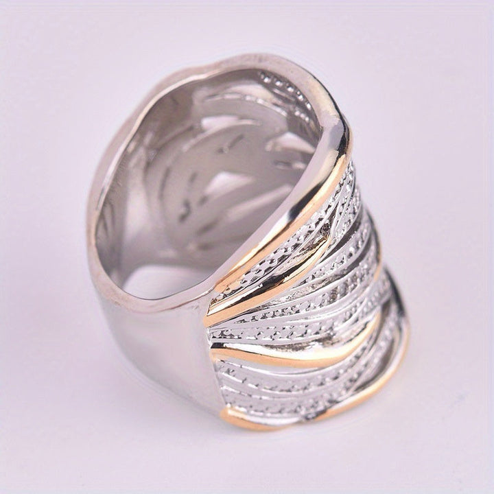 Bague Multi-Couches Enveloppée de Zirconium Créatif