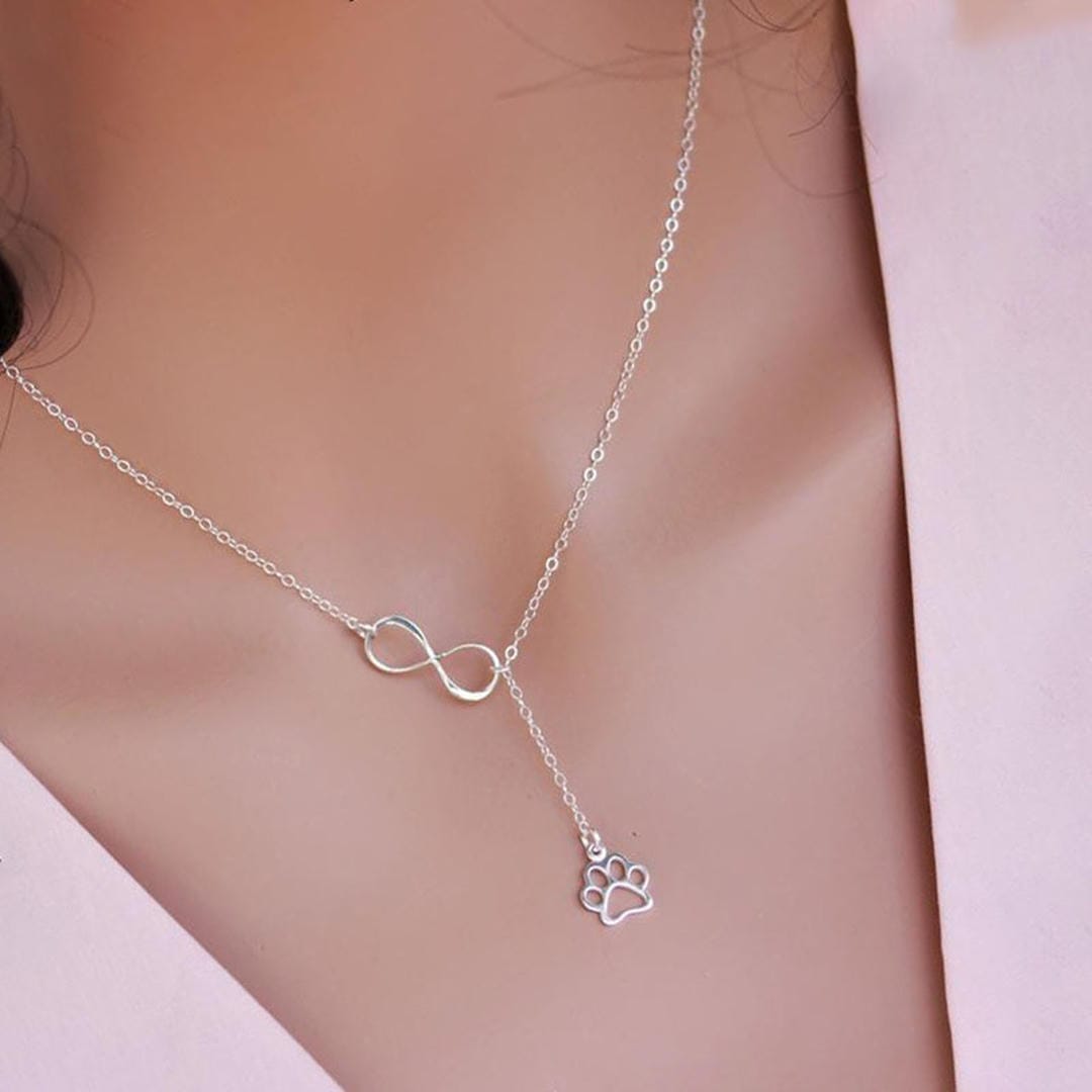 Collier Infini avec Pattes de Chien