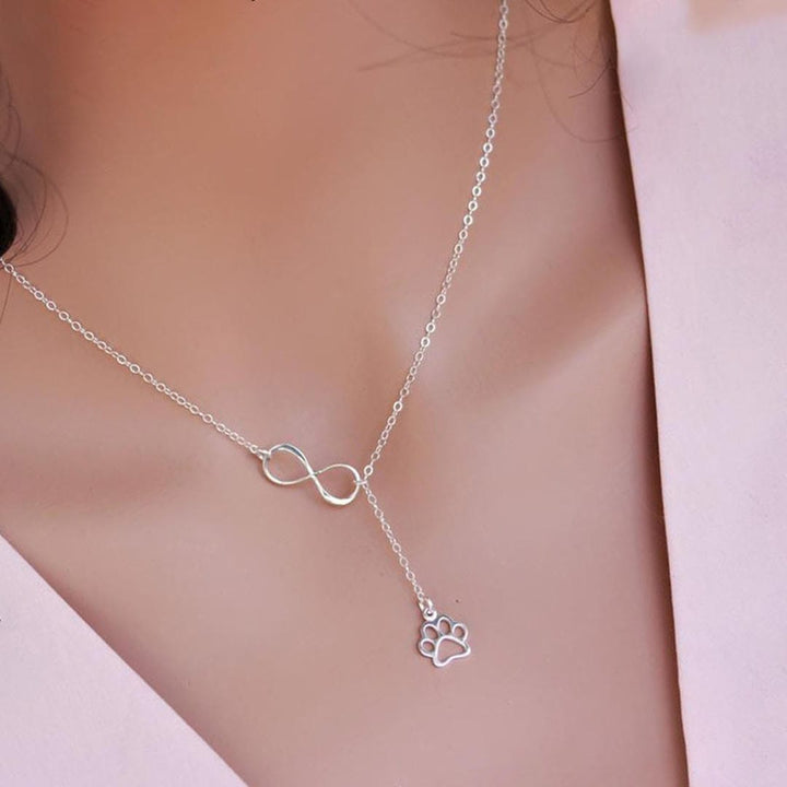 Collier Infini avec Pattes de Chien