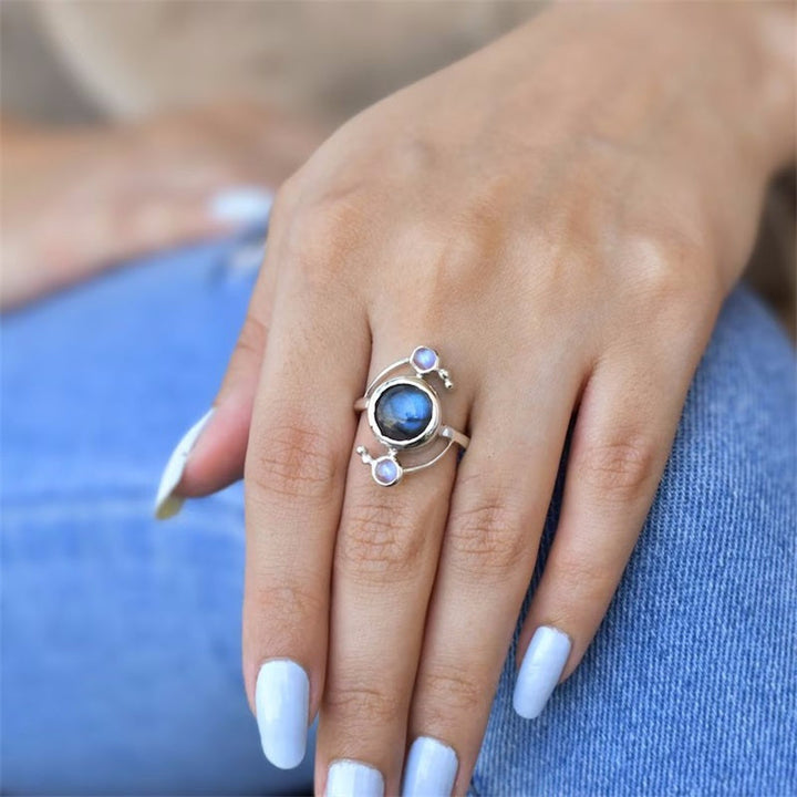 Bague de Banquet Incrustée au Style Français