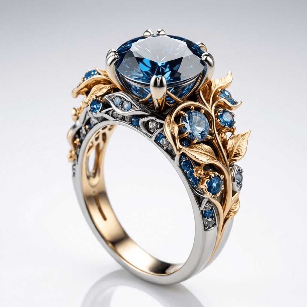 Bague Vintage en Topaze Dorée