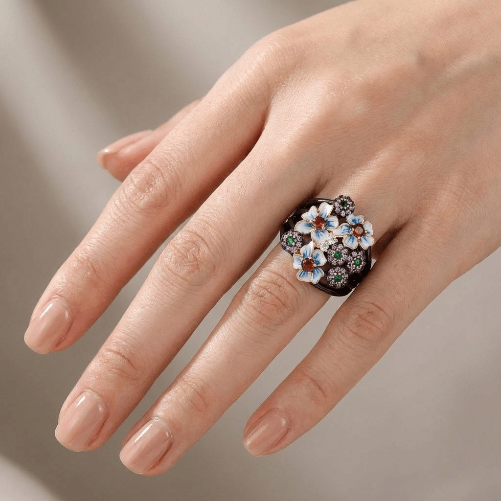 Bague Émaillée Radiance du Jardin