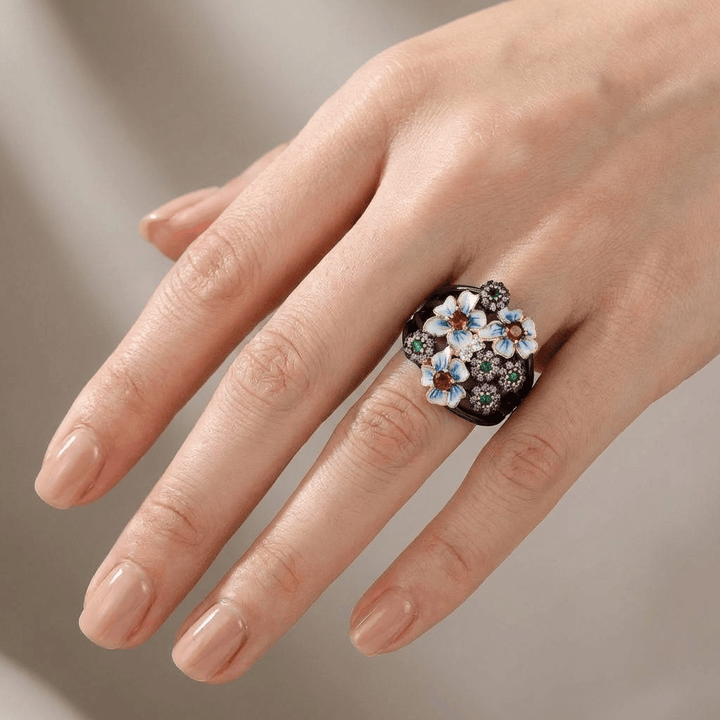 Bague Émaillée Radiance du Jardin