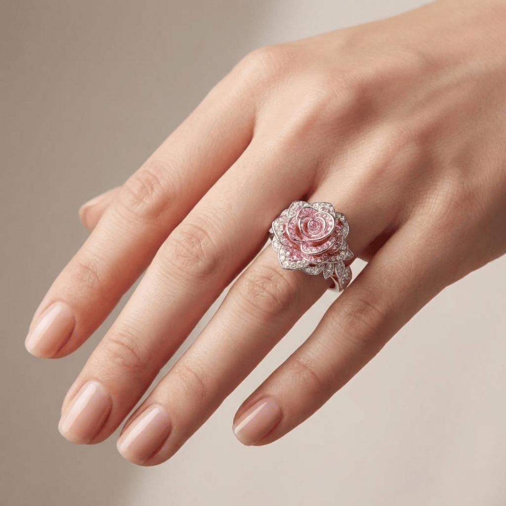 Bague Classique Nostalgie Rose