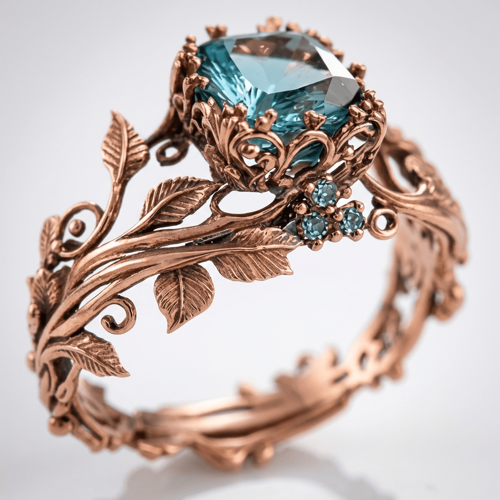 Bague Forêt en Or Rose