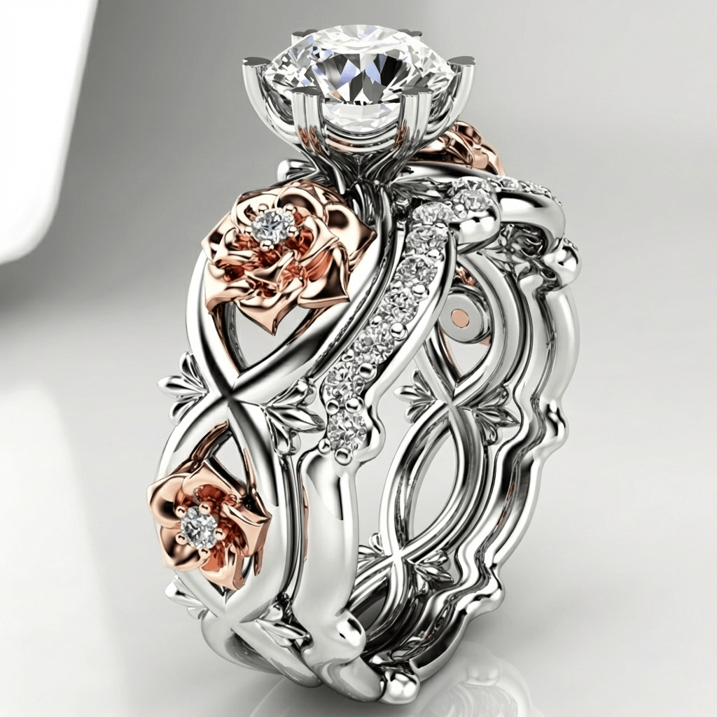 Bague Déclaration Florale en Diamants