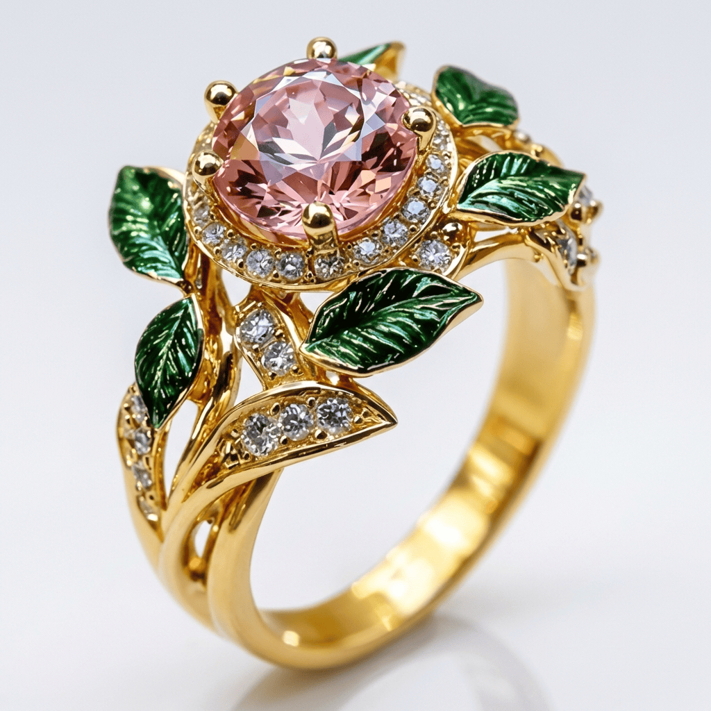 Bague Enchantée en Or avec Fleur