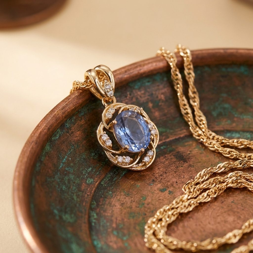 Collier en tourmaline dorée