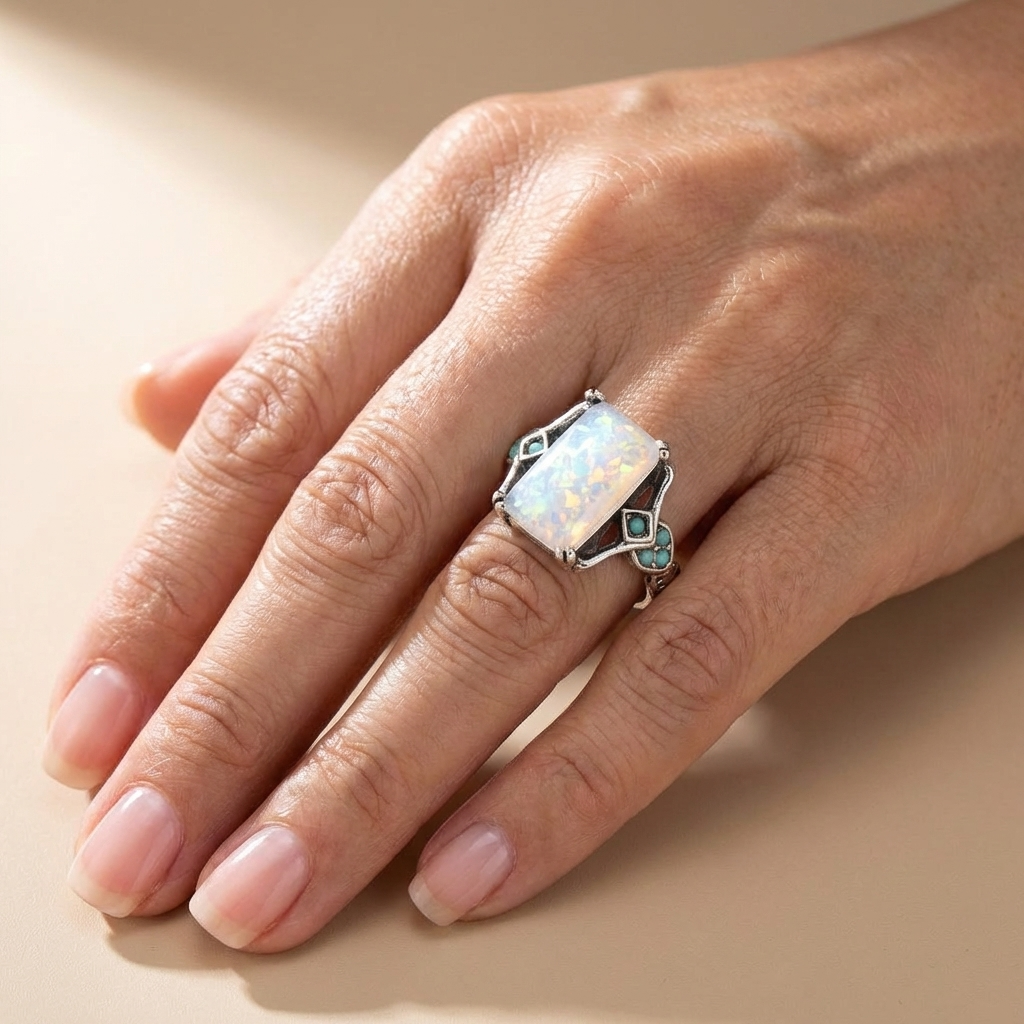 Bague Opale Radiante Aurora