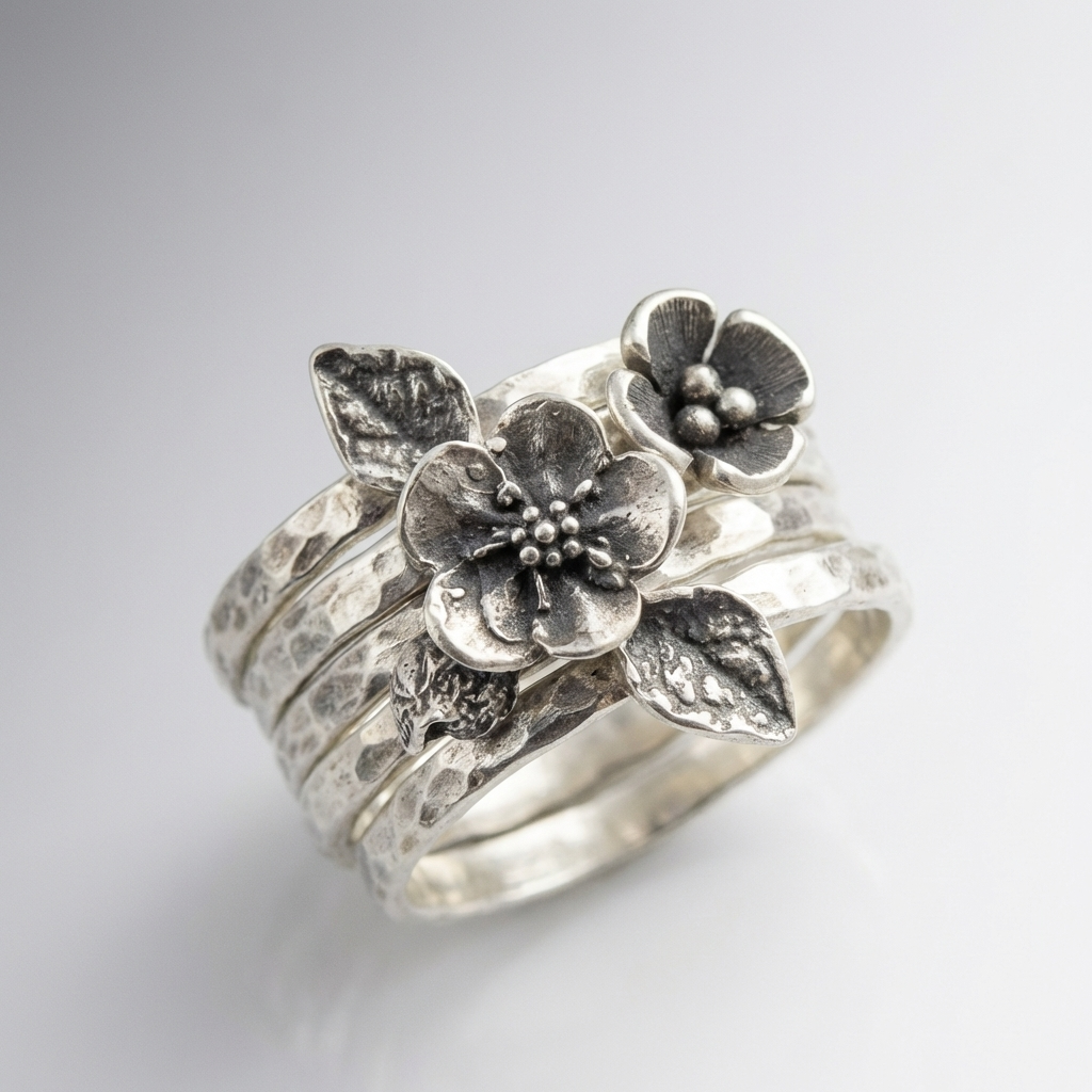 Bague Vintage Florale de Jardin