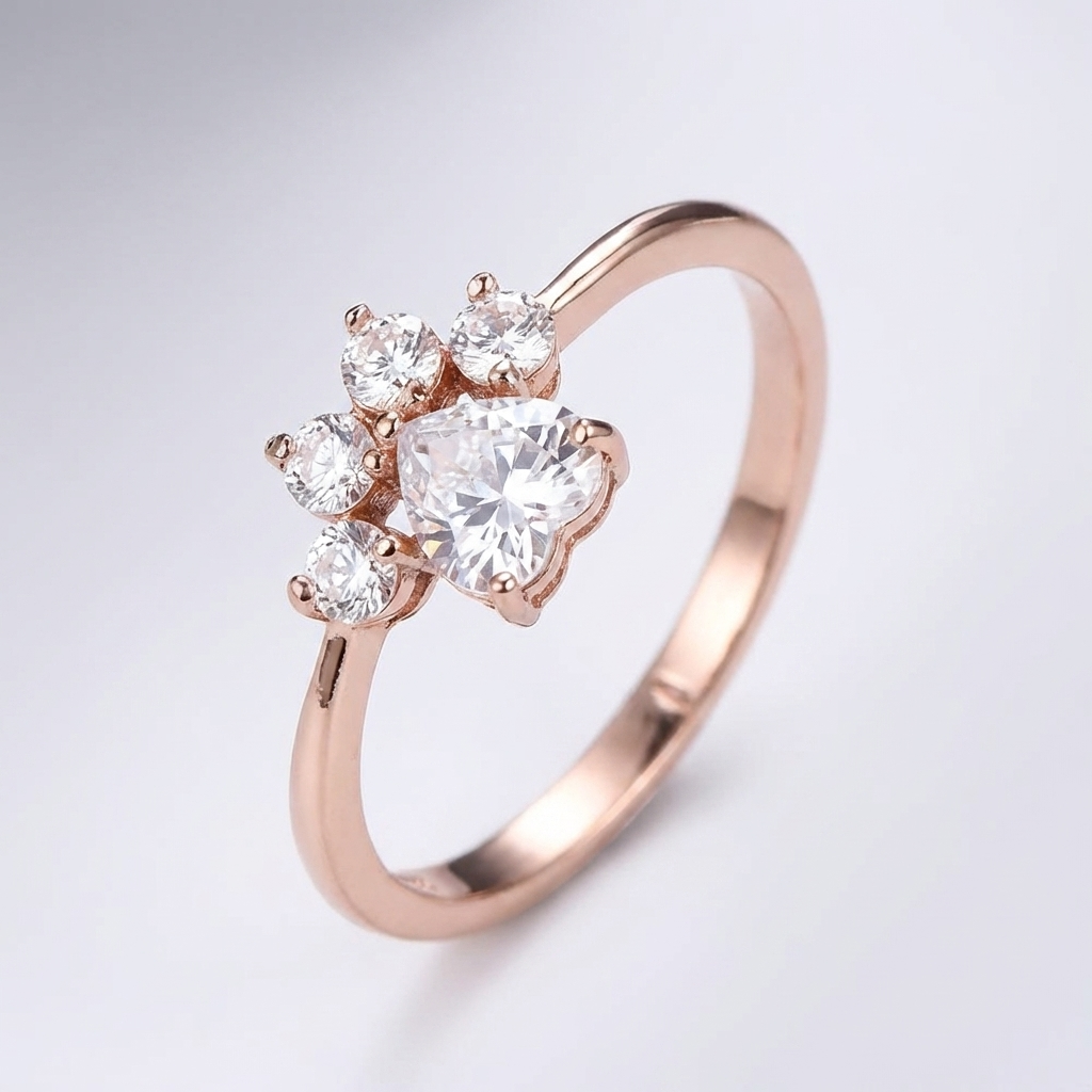 Bague en Zirconium Patte Unique