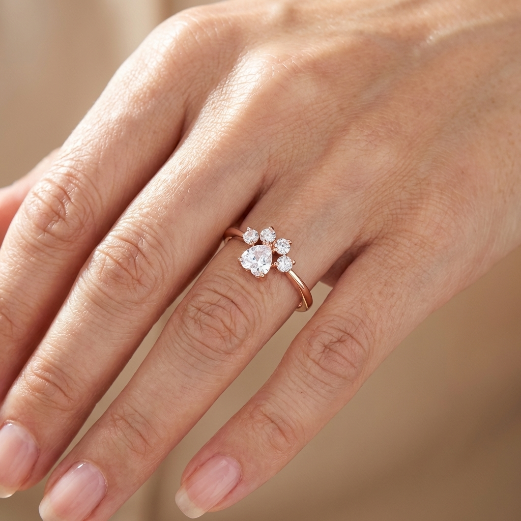Bague en Zirconium Patte Unique