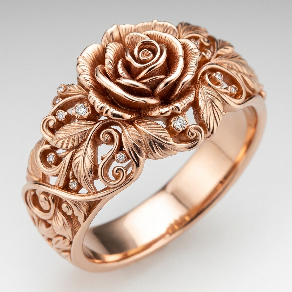 Bague Classique en Or Rose
