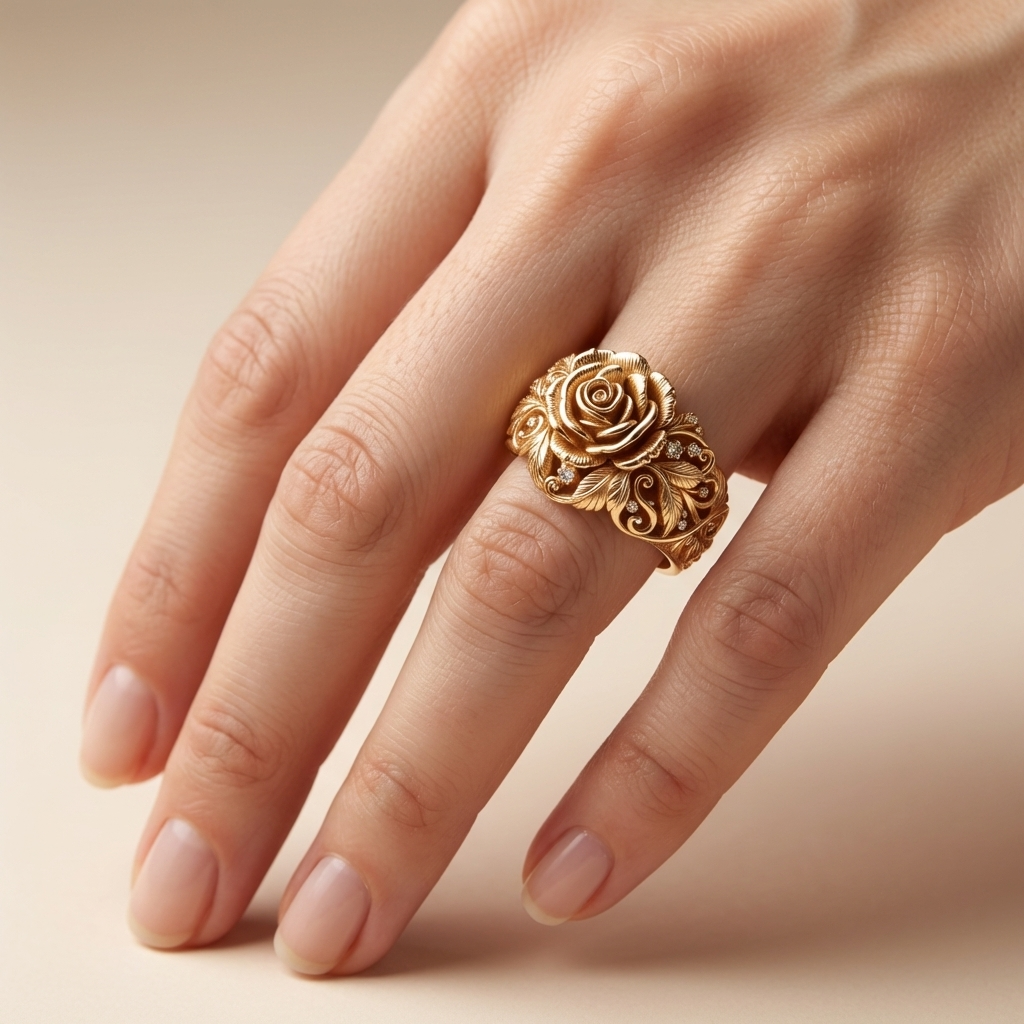 Bague Classique en Or Rose