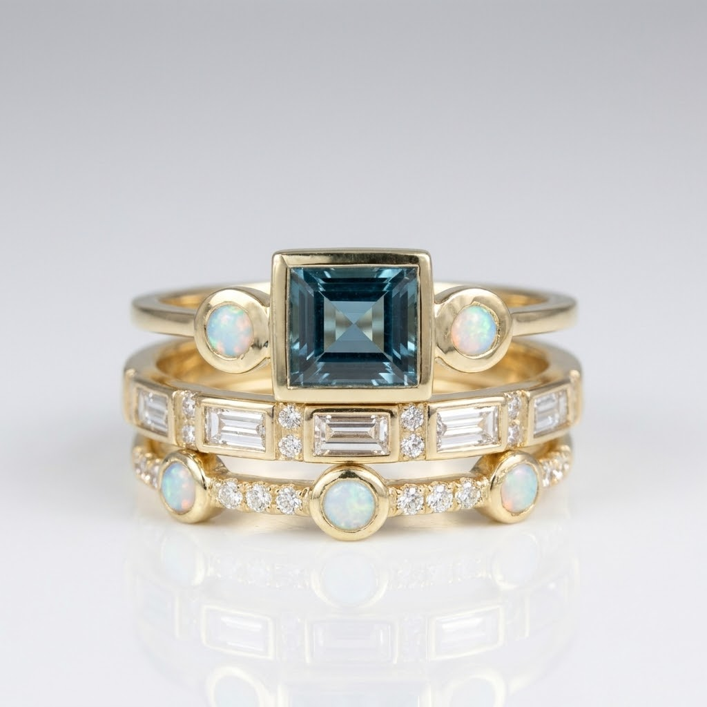 Bague Multi-Bandes en Zirconium