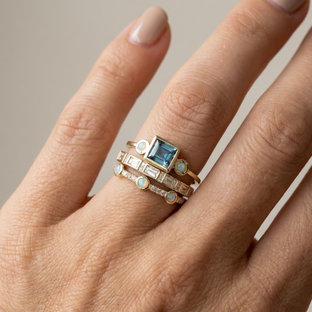 Bague Multi-Bandes en Zirconium
