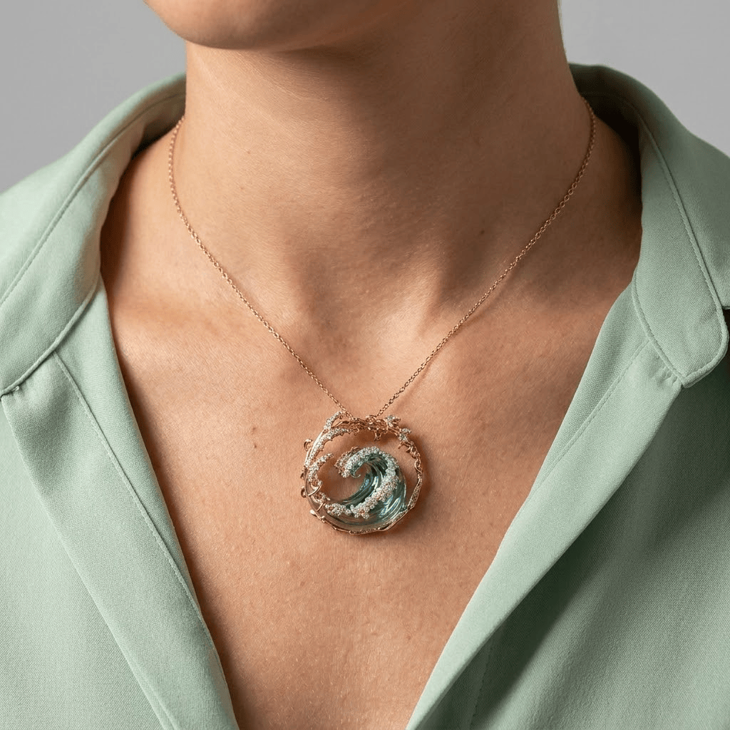 Collier Vague Azur