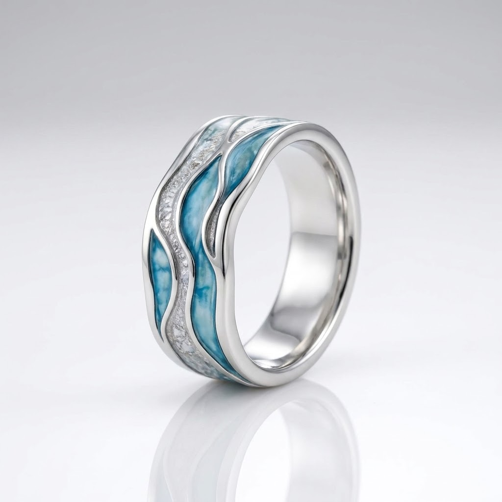 Bague Vagues Marines