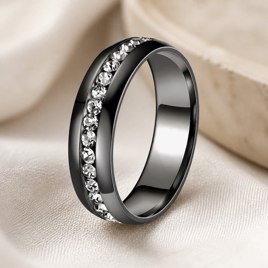 Bague tendance en zircon cubique serti