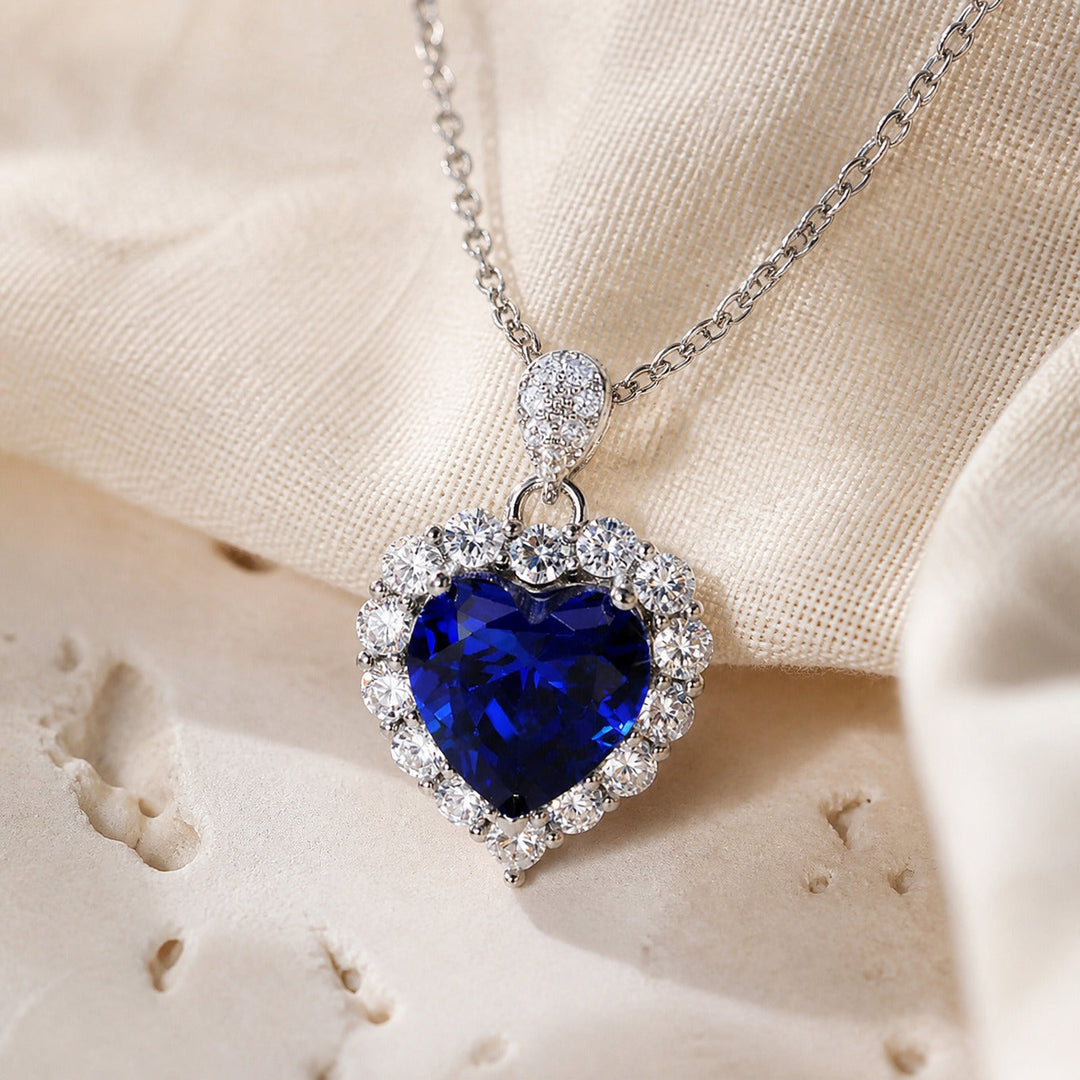 Collier Prestige Cœur en Saphir