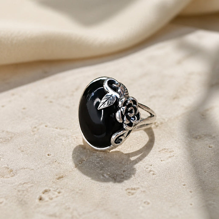 Bague en Quartz Rose Noir