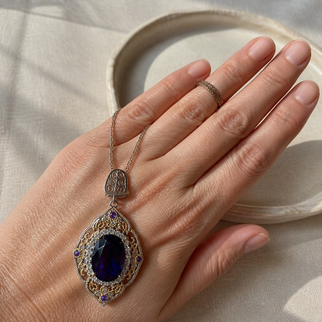 Collier Vintage en Zircon
