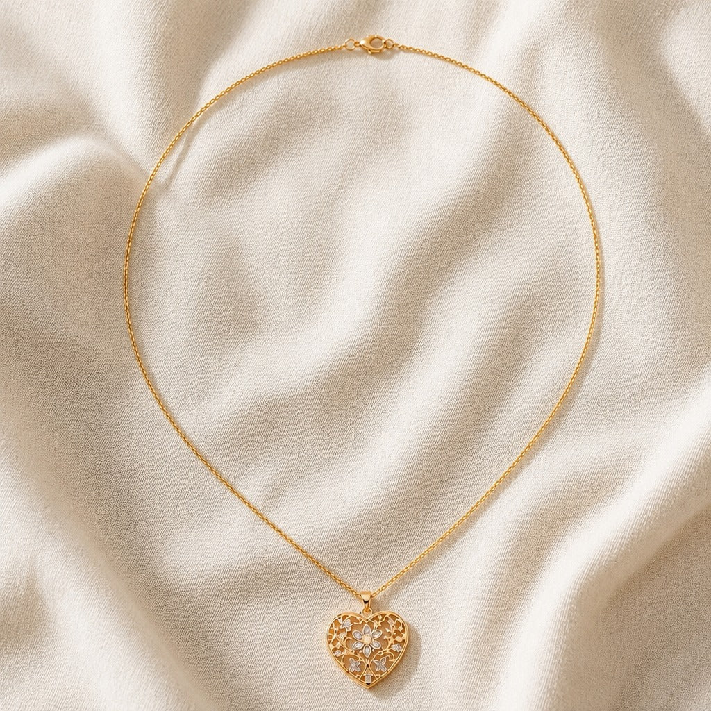 Collier Cœur Éternel Creux