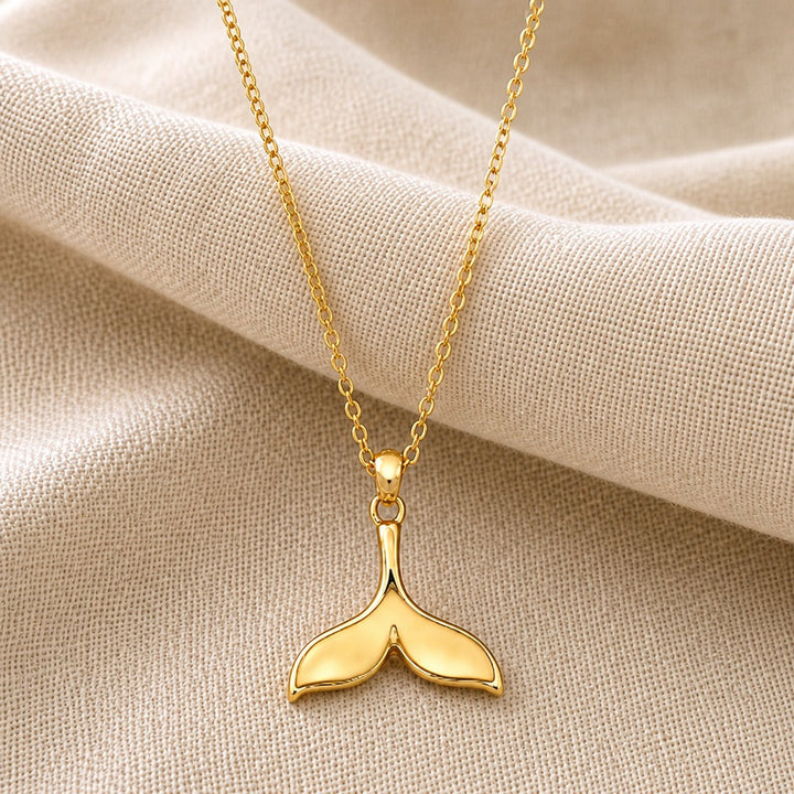 Collier Élégant en Forme de Queue de Baleine